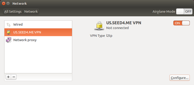 How to setup L2TP VPN on Ubuntu - Step 8