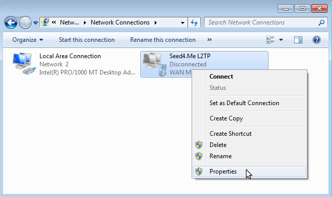 How to setup L2TP VPN in Windows 7 - Step 5